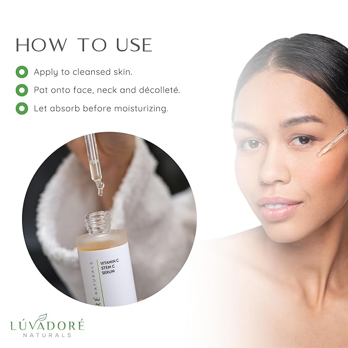 Vitamin C Serum for Face & Neck 2oz - 20% Vit C Serum Face, Reduces Dark Spots, Firms Skin with Orange Stem Cells, Plant Based Vitamin C, Anti-Aging, Natural Clean Beauty