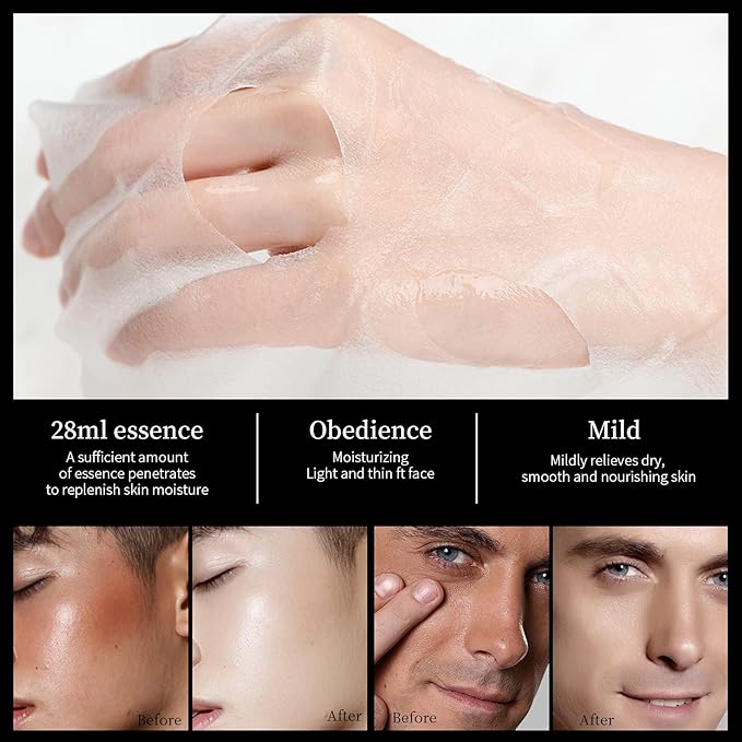 Face Masks Skincare Sheet Hydrating Face Mask 24k Gold Moisturizing Face Mask Sheet Masks Facial Anti-aging Skincare Sheet Hydration Face Mask Pack Facial Mask Sheet for Wrinkle Fine Lines Pack of 10