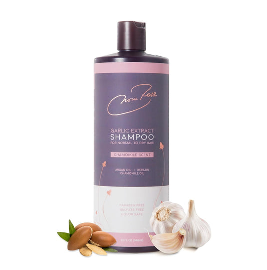 Nora Ross Garlic Extract Daily Shampoo with Argan Oil and Chamomile Scent – Strengthening and Thickening Shampoo for Women and Men – Color Safe Formula with Amino Acids for Normal to Dry Hair – 32oz