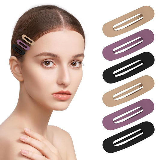 Small Flat Hair Clips for Women Lay Down Clips for Thin Hair Accessories 2.16 Inch 6pack
