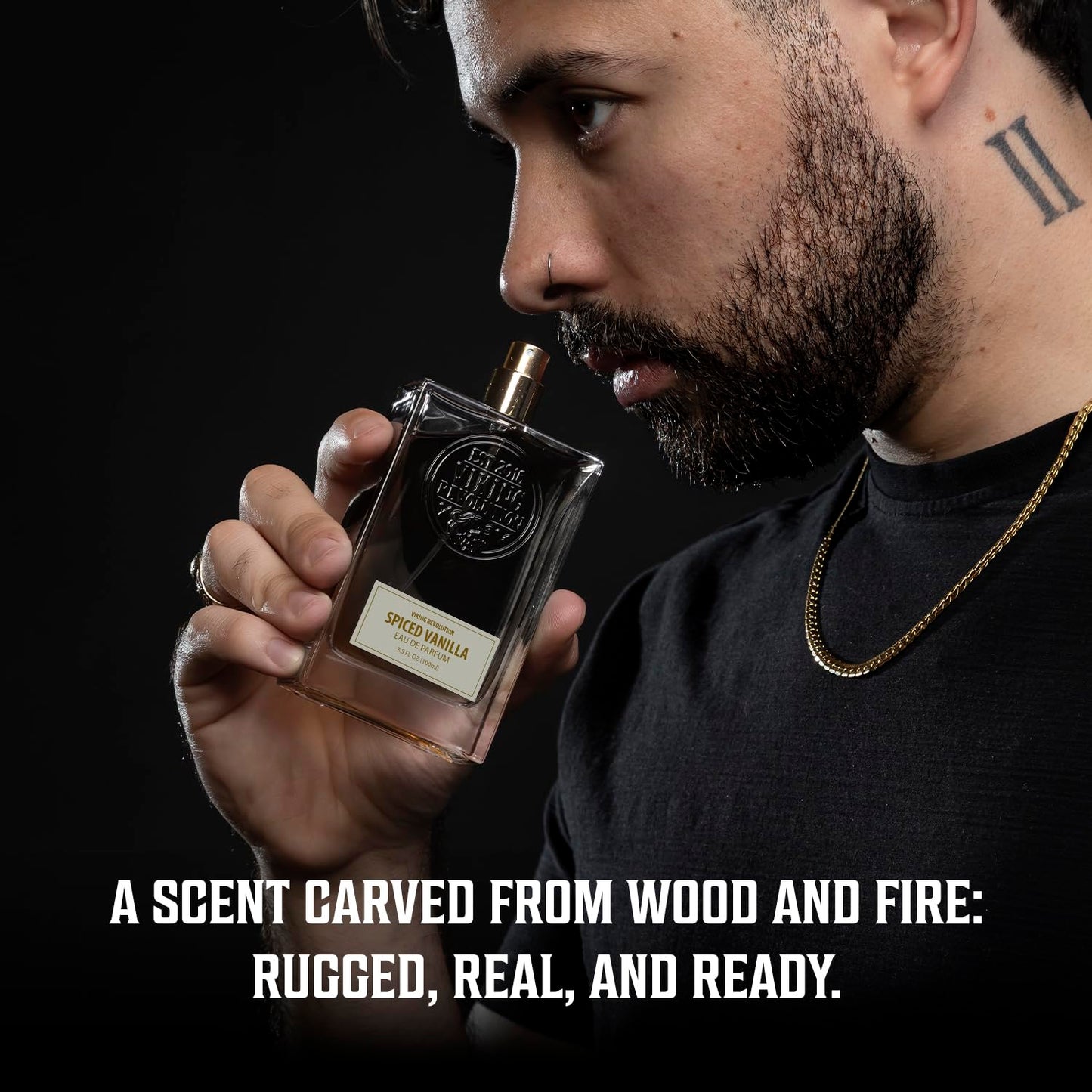 Viking Revolution Spiced Vanilla Cologne for Men - Eau de Parfum - Sweet and Spiced Perfume with Gourmand Notes of Musk, Tonka Bean, Vanilla, Cream - Gifts for Men 3.5 Fl Oz