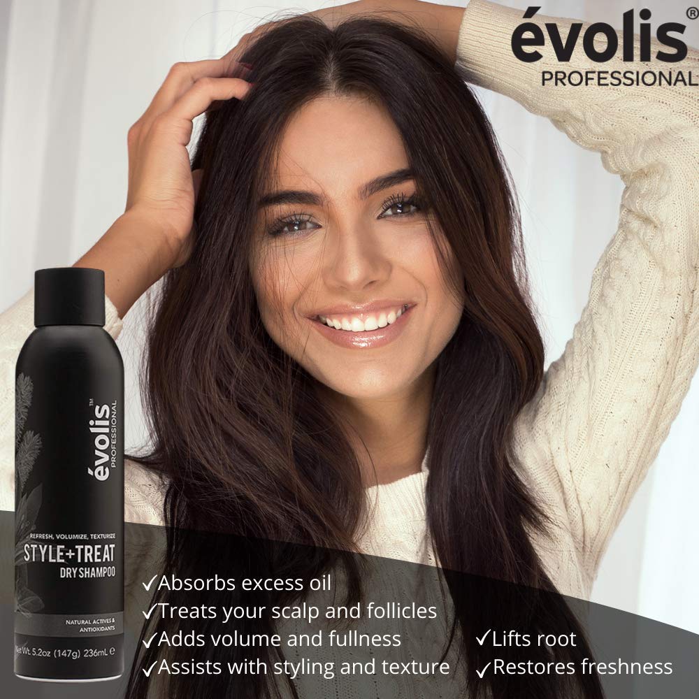 EVOLIS Style & Treat Dry Shampoo for Volume and Texture – Lightweight Texture Powder for Oily Hair – Clean Hair Care and Volumizing Hair Products for All Hair Types (5.2 oz)