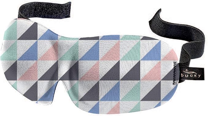 Bucky 40 Blinks No Pressure Printed Eye Mask for Travel & Sleep, Geo Tri, One Size