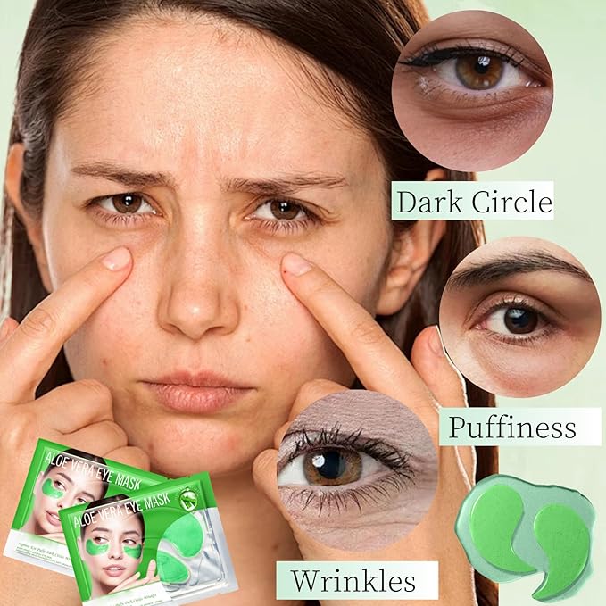 30 Pairs Lip Masks & Eye Mask - Aloe Vera Under Eye Patches for Women - Moisturizing Lip Mask for Women - Firming Eye Patches for Puffy Eyes and Dark Circles - Under Eye mask Easter Basket