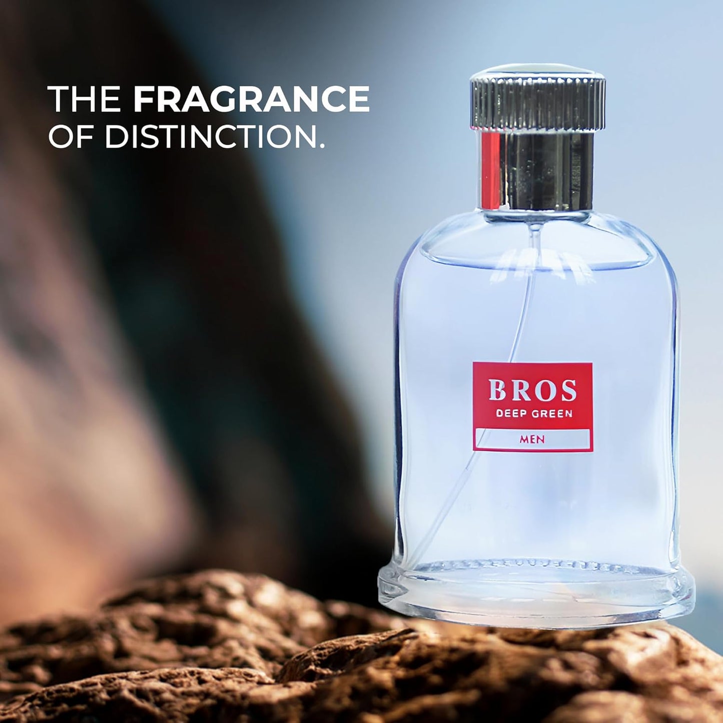 Bros Deep Green Sensual Woody Fragrance for Men | Long Lasting Cologne Aromatic Scent, Eau de Parfum Natural Spray - Great Holiday Gift, 3.4 Fl Oz/100 Ml