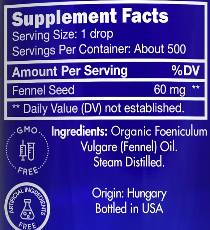 Organic, Fennel Essential Oil, Food Grade – 100% Pure, Fennel Oil, by Zongle Therapeutics, 1 OZ