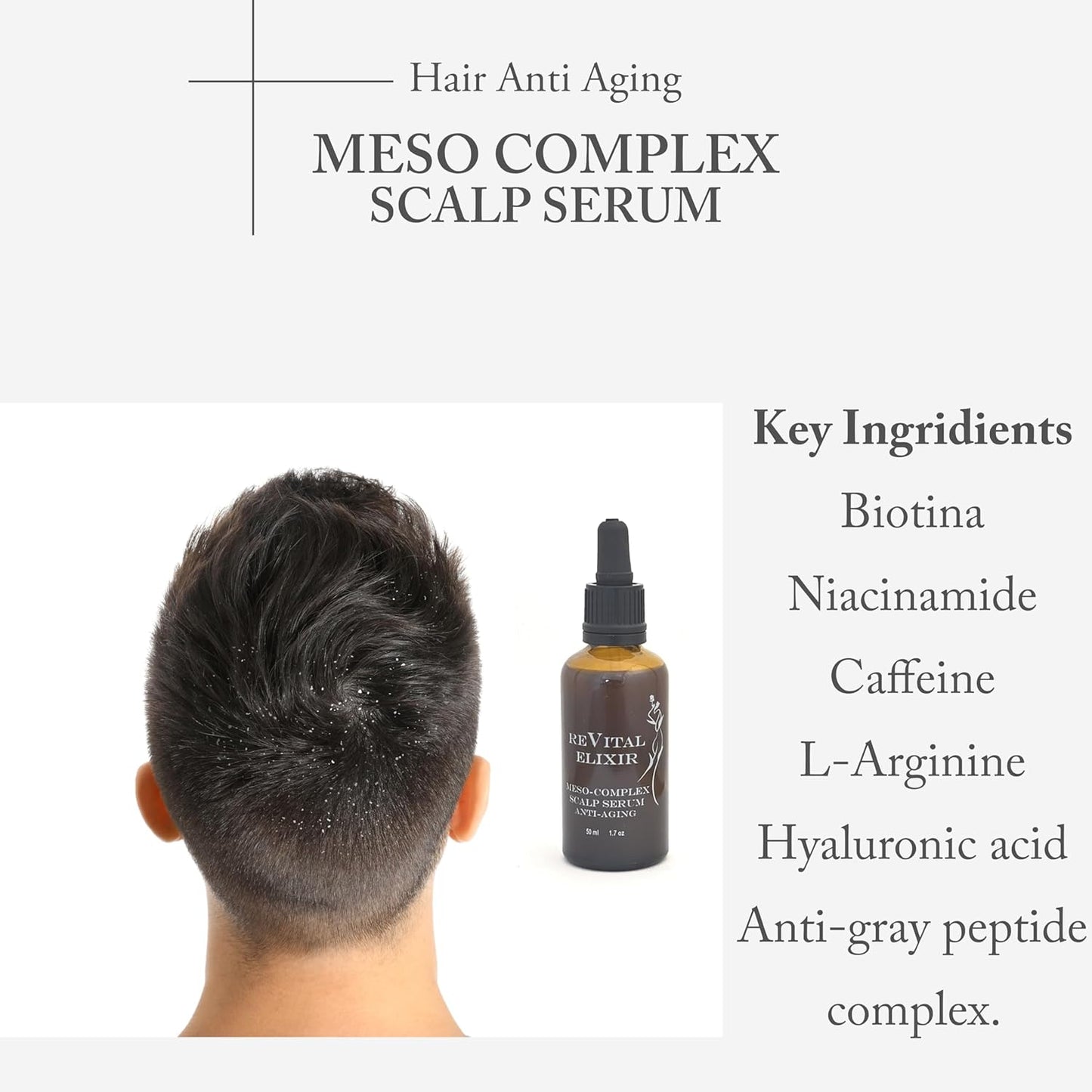 Meso-Complex Scalp and Hair Anti-Aging Serum – Revitalizing Scalp Treatment for Thinning Hair, Supports Fuller, Healthier-Looking Hair, 50 ml