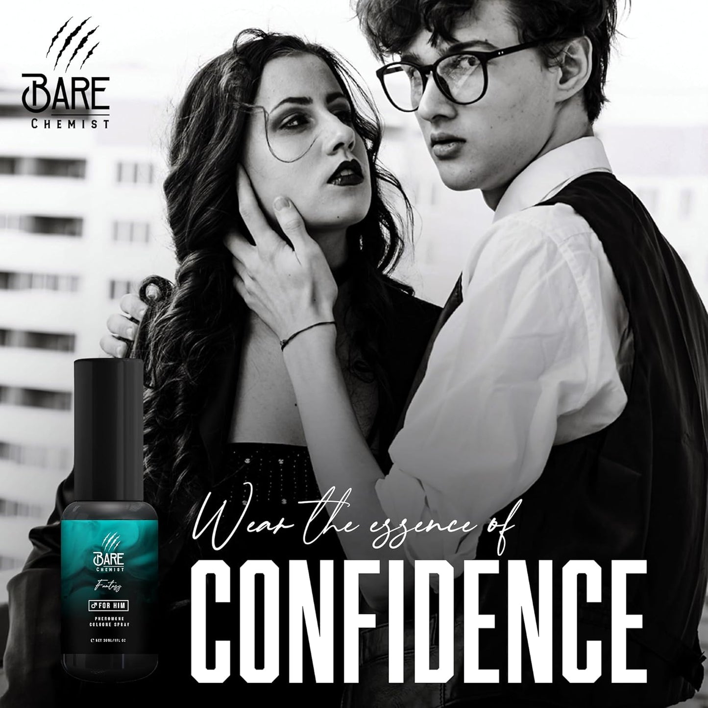 Fantasy Pheromone Cologne for Him - [Long Lasting Formula] Pheromone Perfume Cologne for Men 1oz. - Blackcurrant, Pinapple, Bergamot