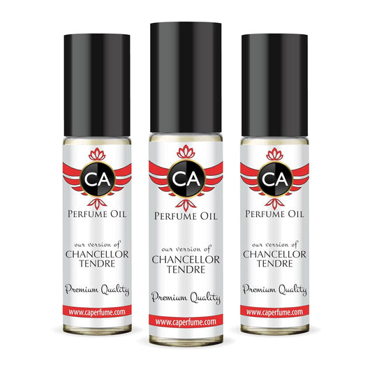 CA Perfume Impression of Chancellor Eau Tendre for Women Eau De Parfum Floral Fruity Scent Long Lasting Perfumes for Women Travel Size TSA Ready for Day and Night Wear 0.33 Fl Oz 10ml (Pack of 3)