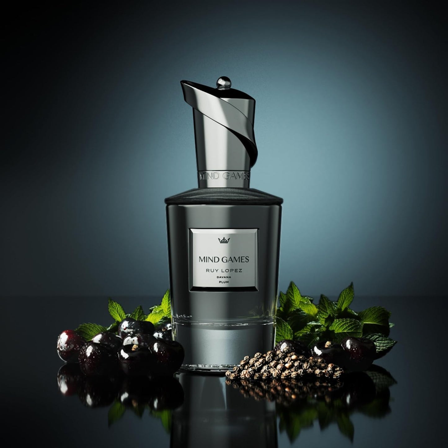 MIND GAMES Ruy Lopez - Luxury Perfume with Notes of Black Tea, Rose, Patchouli & Leather - Elegant Extrait de Parfum for Women & Men - Woody & Green Perfume - 100 mL/3.4 oz