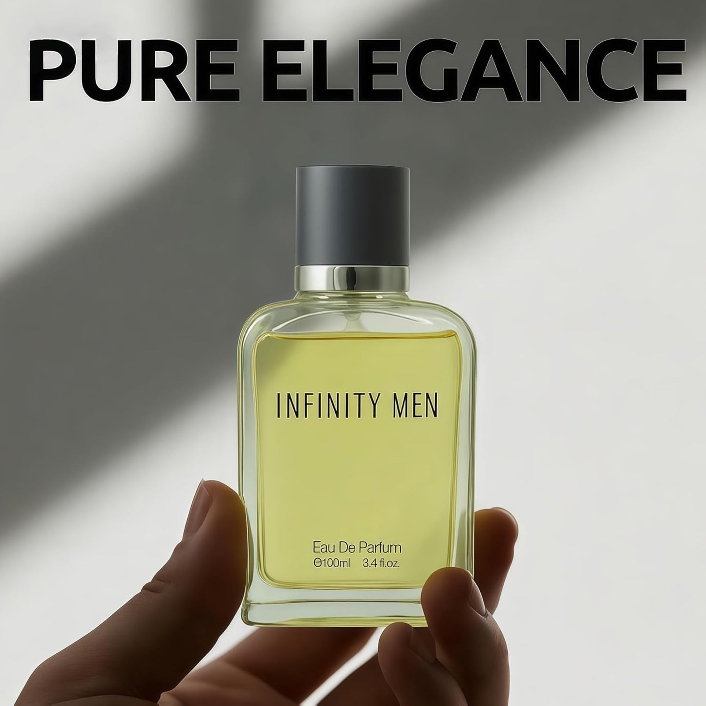 Infinity Men's Cologne 3.4FL OZ Eau De Toilette With Notes of Mandarin, Sage, Cedarwood & Amber – Long Lasting Fragrance for All Day Used