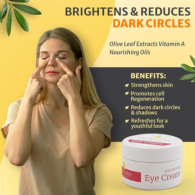 True Love Under Eye Cream for Wrinkles – Eye Cream for Puffiness and Bags under Eyes – Non-Greasy, Long-Lasting Comfort for All Skin Types.