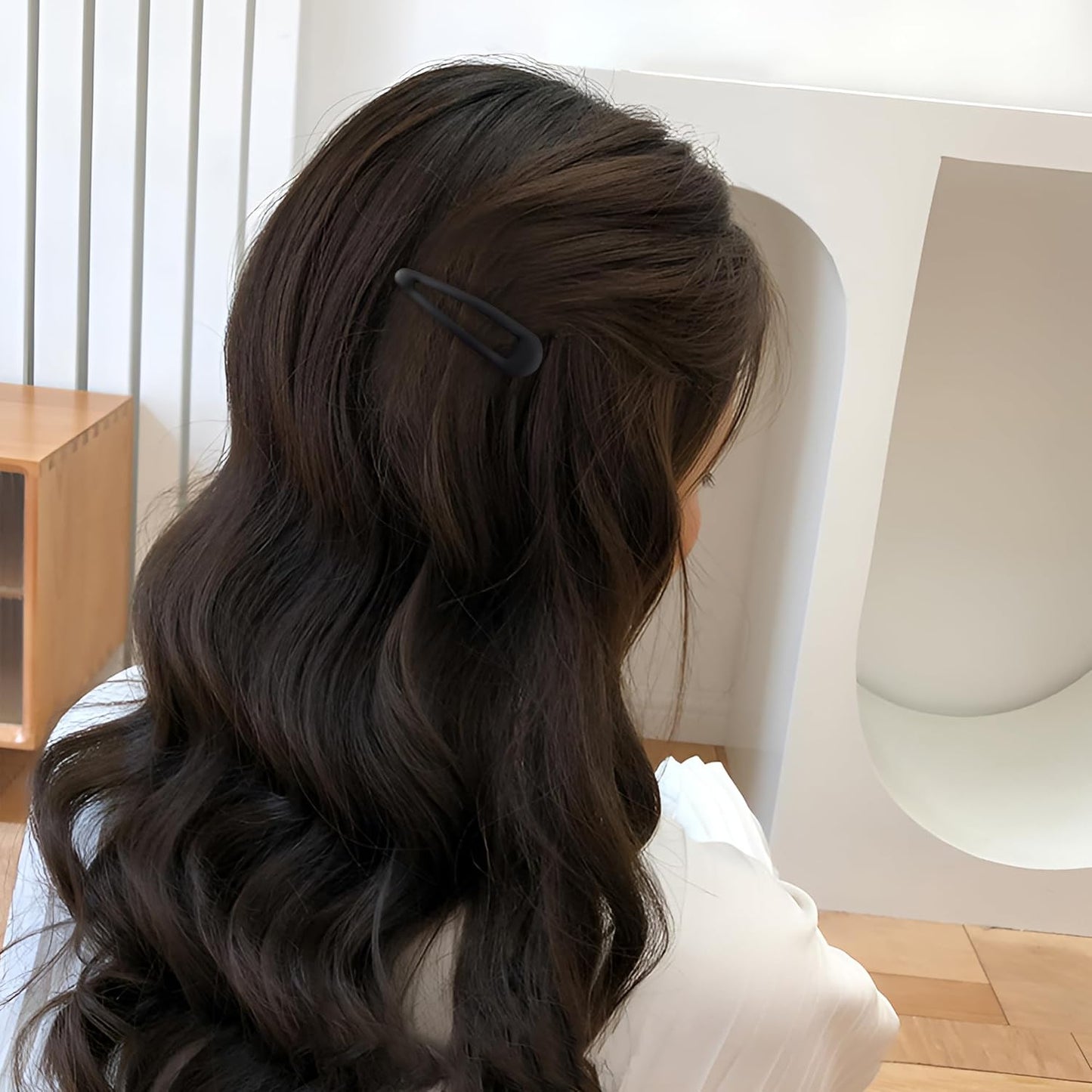 Small Hair Barrettes For Women No Slip Metal Snap Clips For Thin And Fine Hair,Matte Black,20 PCS,1.97 x 0.5 Inch.