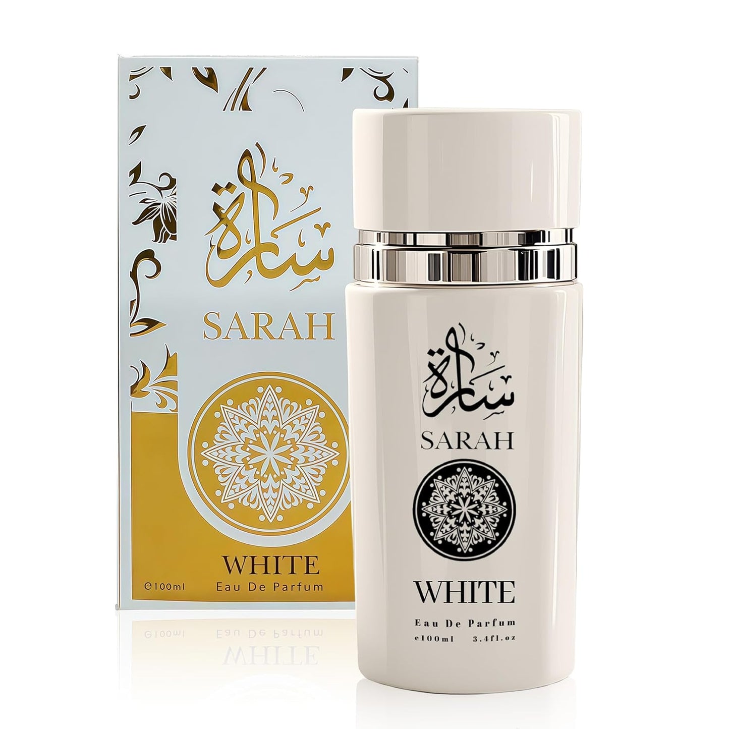 2PCS Sarah White Eau de Parfum for Women - 100ml Floral & Fruity Perfume with Lavender, Coconut, Vanilla & Pear, Long-Lasting Feminine Fragrance