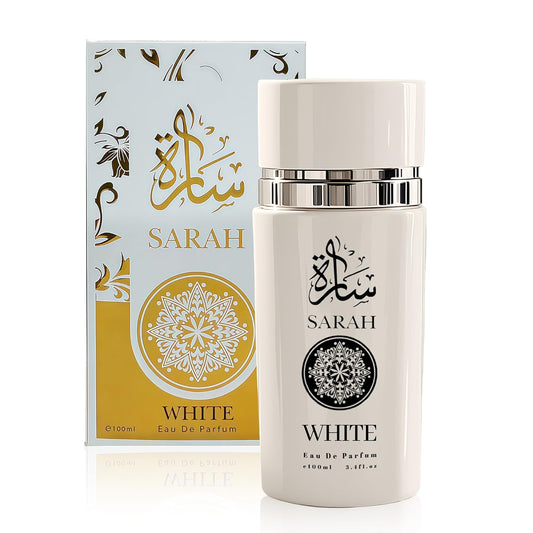 Sarah White Eau de Parfum for Women - 100ml Floral & Fruity Perfume with Lavender, Coconut, Vanilla & Pear, Long-Lasting Feminine Fragrance