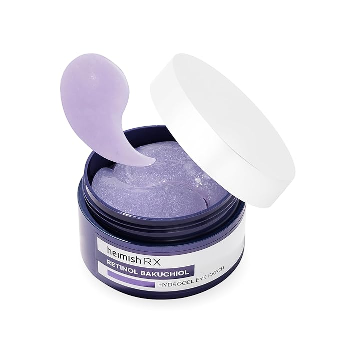 HEIMISH RX Retinol Bakuchiol Hydrogel Eye Patch - Anti Aging Under Eye Patches, Hydrating Formula with Retinol, 2% Niacinamide for Dark Circles, Puffiness & Wrinkles, Korean Skincare, 1.4g/60ea