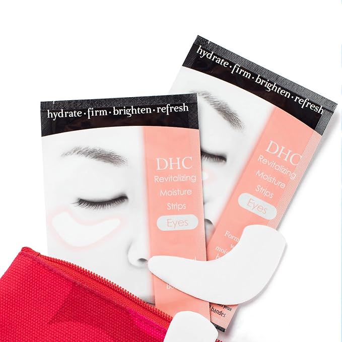 DHC Revitalizing Moisture Strips: Eyes, Gel Strip Masks, 6 Applications Each 6 Count (Pack of 2)