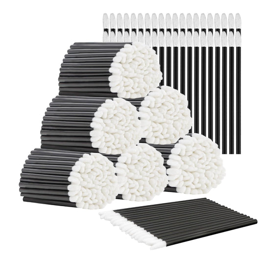 COCIDE 700Pcs Disposable Lip Brush– Lip Applicators Makeup Applicators Lipstick Brush Makeup Brushes & Tools Lip Wands Makeup Artist Kit Essentials Beauty Tools (Black, 700Pcs)
