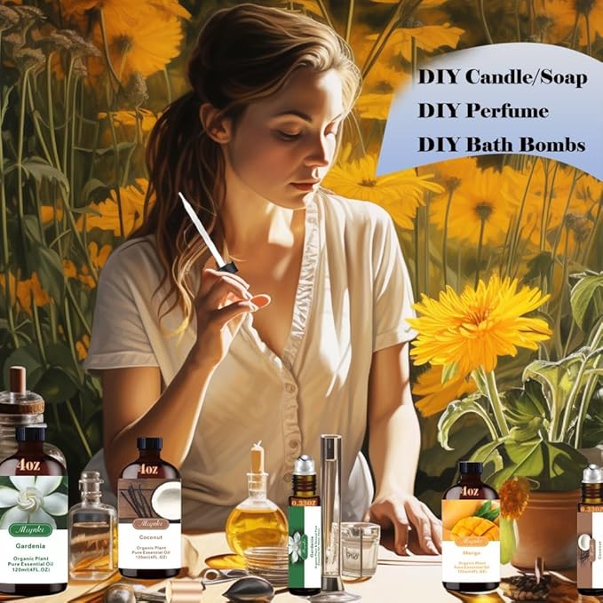 4 Fl Oz/120 ml Vanilla Essential Oil, Send Gift Roll-on (10 ml) - 100% Natural, Aromatherapy, Diffuser, Massage, Yoga, DIY Soap and Candle Making, Fragrance Oils, Spa Skin Care