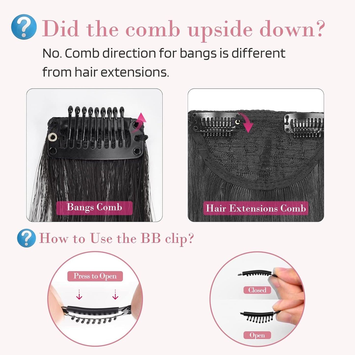 REECHO Long Side Air Bangs - Wavy Curly Clip in Curtain Front Side Bangs, Face-Framing Highlights for Women Daily Use, 2 PCS Set Long Temples - Black Brown