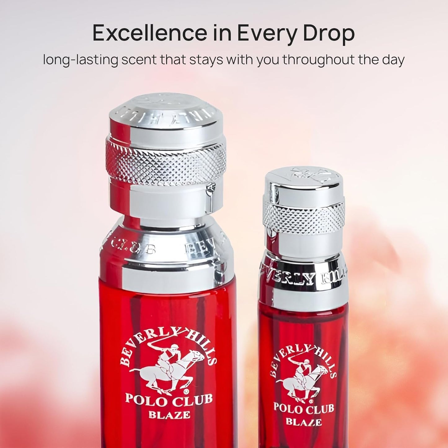 Beverly Hills Polo Club BHPC Men's Eau De Toilette Bonus Pack, featuring 1.7 oz EDT + Bonus 0.5 oz EDT (Blaze)