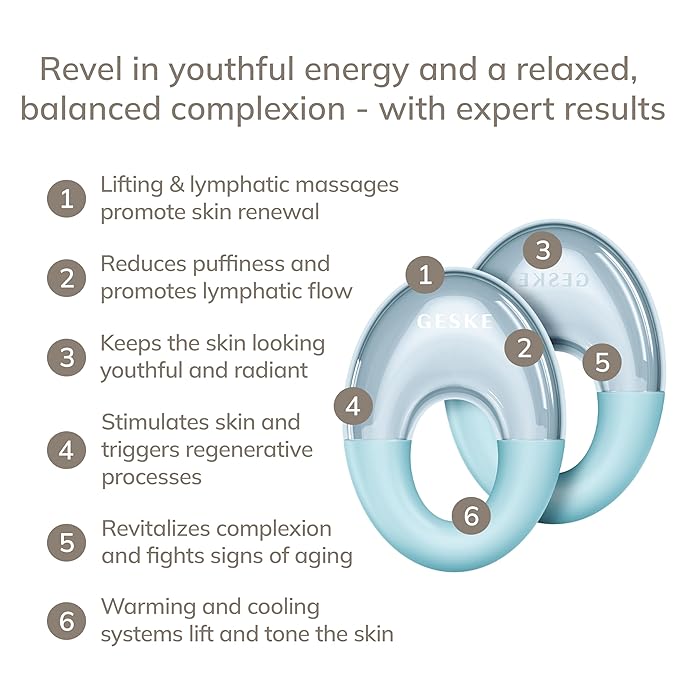 SmartAppGuided™ Cool & Warm Eye Massager | 7 in 1 | Multifunctional Massager | Eyes & Face | Battery-free Cooling & Warming | Firms, Relaxes & De-Puffs Skin | Ring-shaped Design for Easy Grip