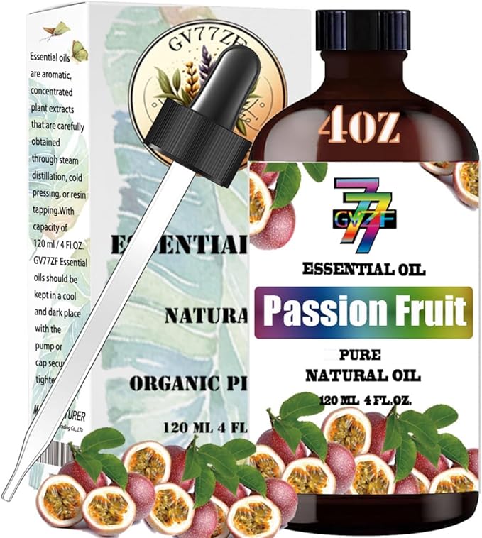 Passion Fruit Essential Oil (4 oz/120 ml) -Passion Fruit Oils Used in diffusers, humidifiers, Home Baths, Cleaning Products, Yoga, DIY Soaps and DIY Scented Candles
