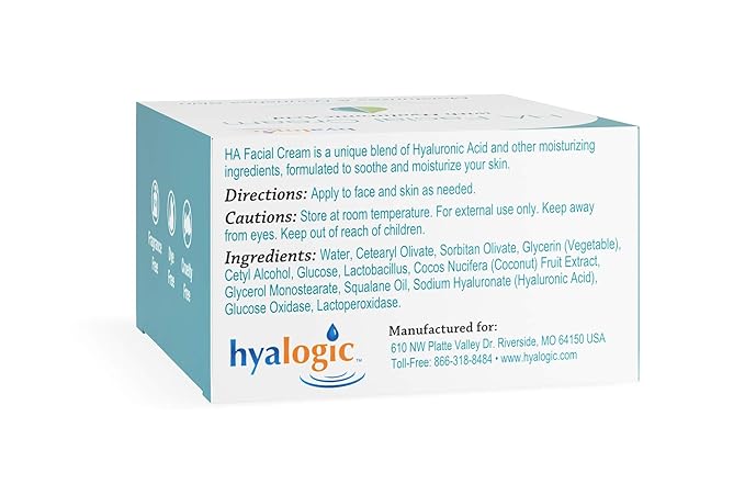 Hyalogic HA Facial Cream with Hyaluronic Acid 2 oz