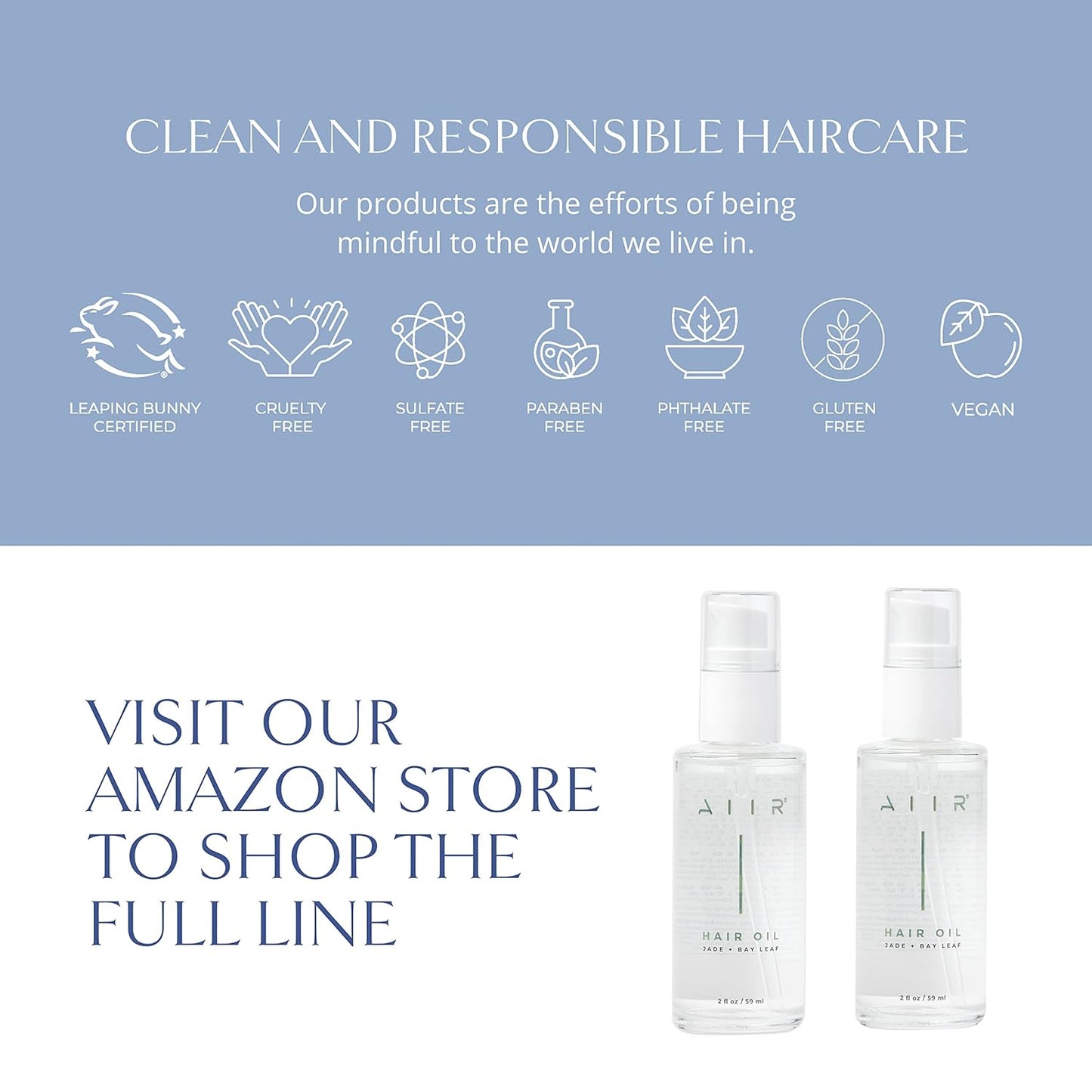 AIIR Jade Hair Oil - Treatment for Dry, Damaged or Curly, Frizzy Hair - Brilliant Shine and Moisture Lock, Hair Products for Women - 2 fl oz