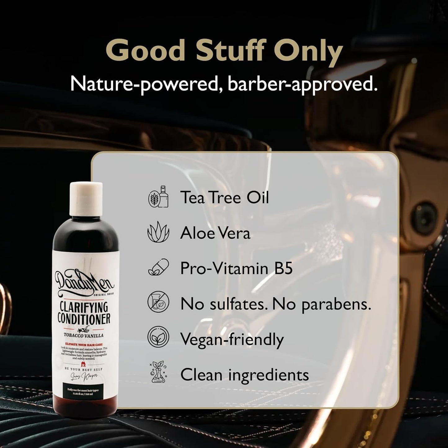 Tea Tree Clarifying Conditioner | Hydrating and Soothing Formula with Aloe Vera & Pro-Vitamin B5 | 11.83 oz (Tobacco Vanilla)