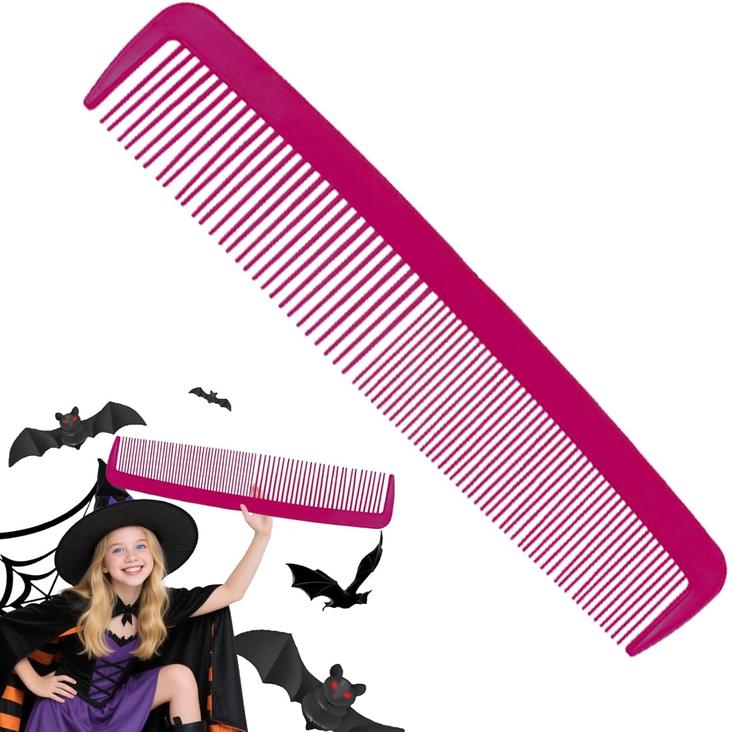 Party Carnival Giant Comb - Giant Wide Comb for Halloween & Carnival,Oversized Prank Hair Styling Tool（Rose）