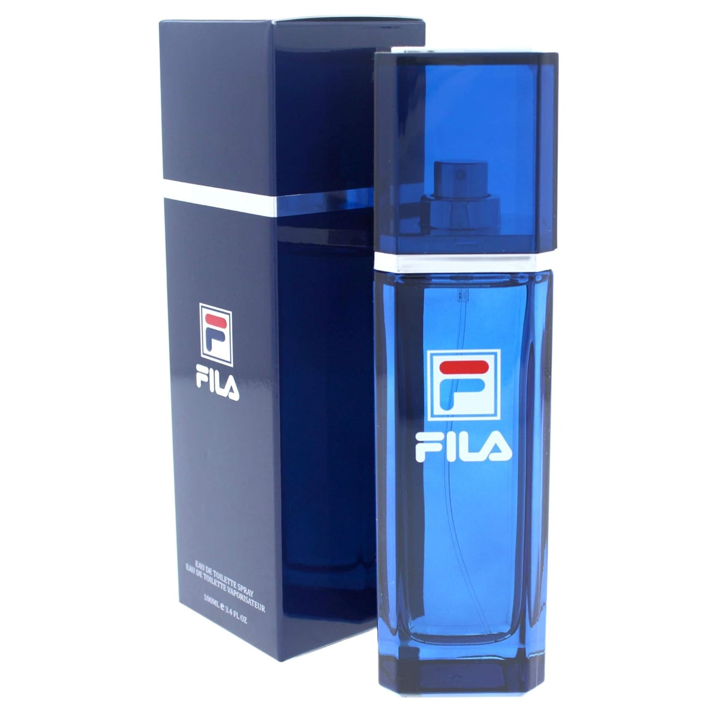 FILA Eau de Toilette for Men - Cool, Clean, Refreshing - A Classic Cologne For Men - Extra Strength, Long Lasting Scent Payoff - Trendy, Rectangular, Streamlined, Portable Bottle Design - 3.4 oz