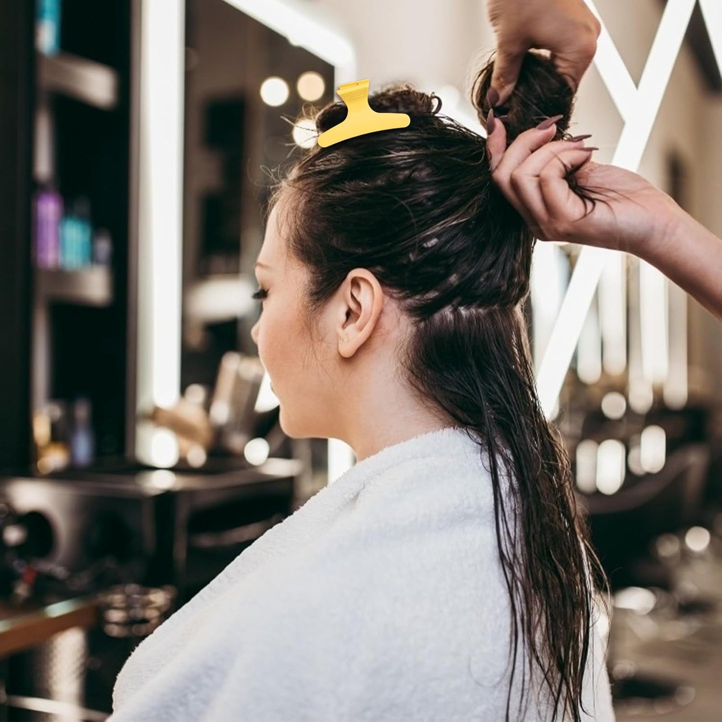 Ondder 12 Pack Butterfly Hair Clips for Styling Sectioning Pro Salon Butterfly Plastic Claw Clips Hair Styling Clip Barber Clips for Cutting, Coloring Hair, Hair Accessories for Women Girls