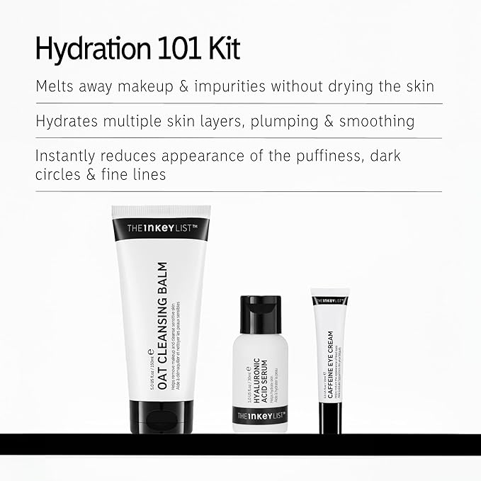 The INKEY List Hydration 101 Set, Hydrating Skin Care, Combats Dry Skin, Vegan Friendly, Suitable For All Skin Types