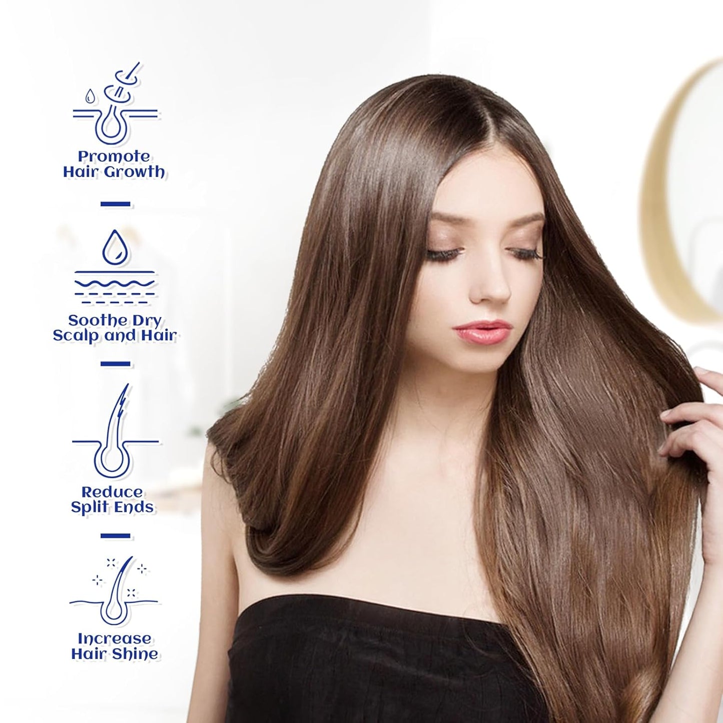 HIQILI 100ML Jojoba Oil Organic for Hair Growth,100% Pure Cold Pressed Unrefined, Included Roller Bottle for Massage - 3.38 Fl Oz