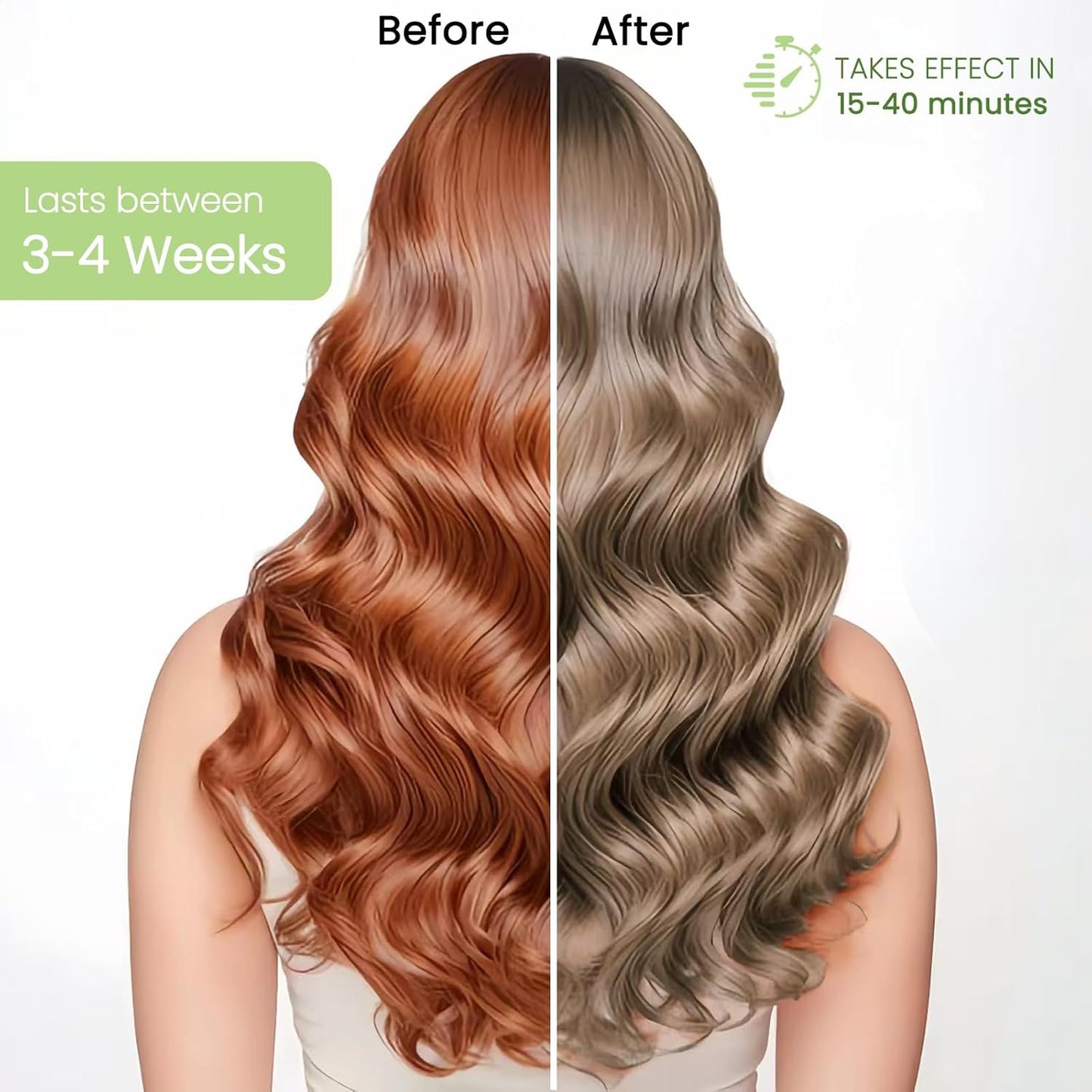 Hair Dye Shampoo 3-in-1, Instant Natural Hair Color Shampoo for Women Men Champu Para Canas Mujer Coffee, Lasting 3-4 Weeks & Easy to Use & All Hair Types & Root Touch Up, 500ml