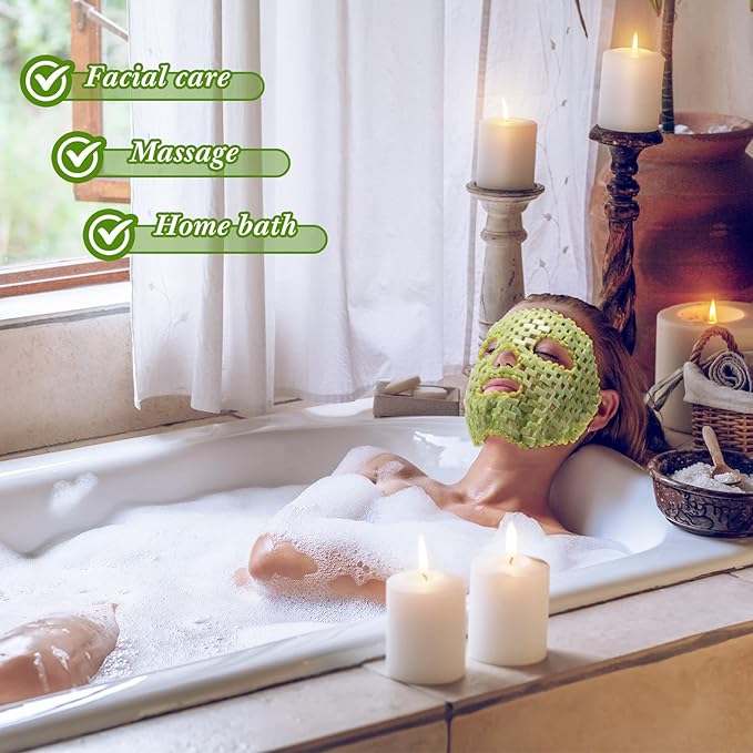 Jade Facial Mask, Jade Sleep Natural Stone Green Facial Cooling Mask, Beauty Skincare Massage Tools for Alleviate Puffiness Face Massage Puffy Eyes Dark Circles