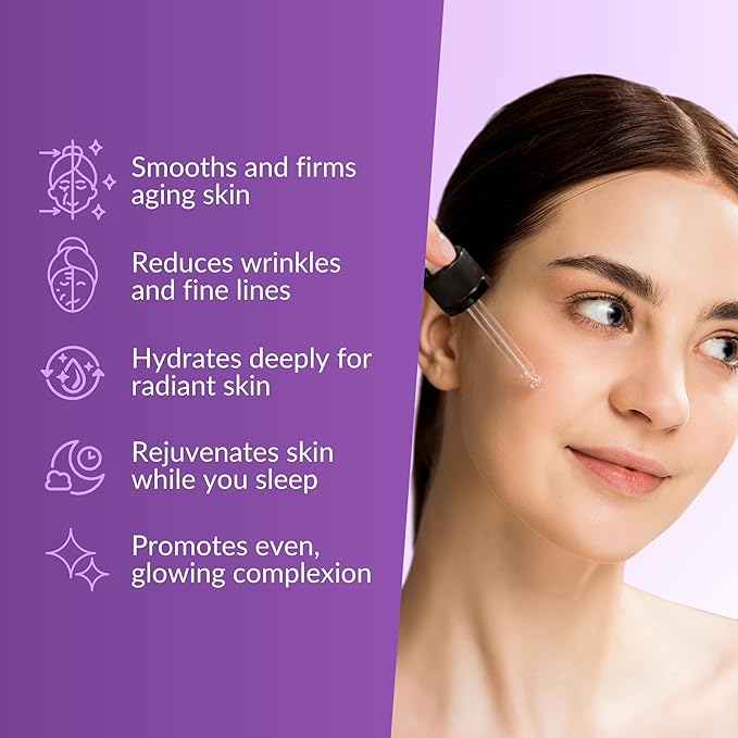 Pure Firming Retinol Serum with Hydrating Hyaluronic Acid & Gotu Kola for Wrinkles and Dark Spots, Renew and Reset Nighttime Facial Serum for a smoother, more radiant complexion, 2.02 Fl Oz