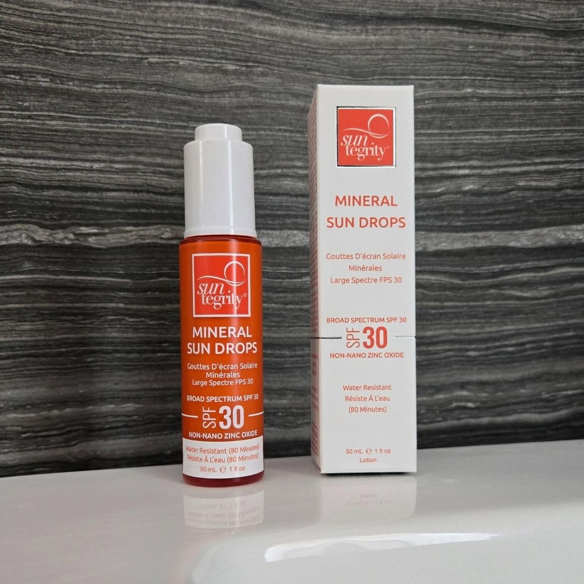 Suntegrity Mineral Sun Drops SPF 30 | Broad Spectrum Zinc Oxide Sunscreen for Face | Vegan, Reef-Safe, Non-Greasy Daily Sun Protection | Fragrance-Free, Lightweight Formula