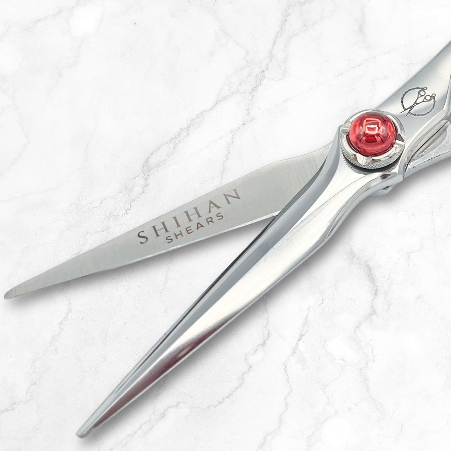 5.5" Professional Hair Shears Set Includes Cutting Scissors and Thinning Shears - VG10 Japanese Stainless Steel - Sharp, Ergonomic, Lightweight - Shihan Shears Red Moon (Hair Shears Set)