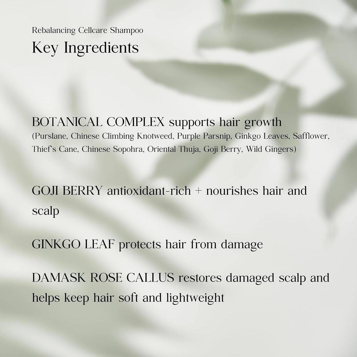 Rebalancing Botanic Cellcare Shampoo 500ml, 16.90 fl oz | Sulfate-Free, Paraben-Free and Color-Safe | pH Balancing