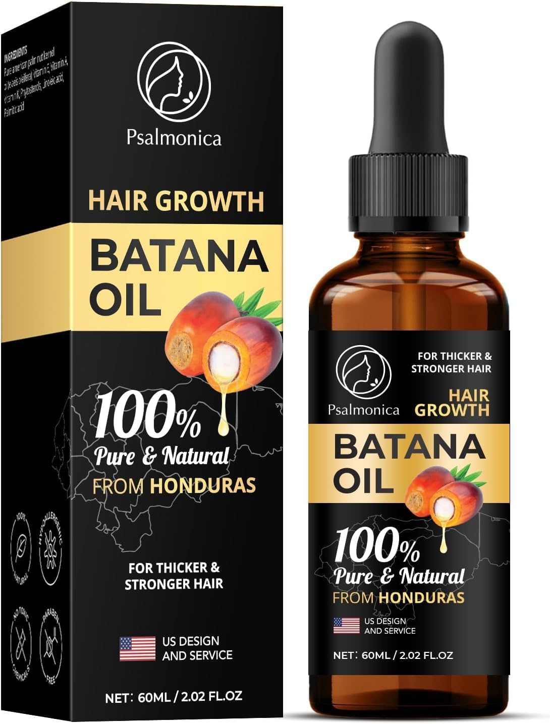 Hair Growth Serum: Rosemary Batana Castor Oil Rice Water Biotin Hair Oils for Hair Growth - Hair Growth Thickening Product - Hair Loss Treatments for Women Men(1.99fl oz)