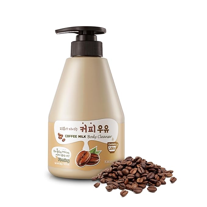 WELCOS Kwailnara Coffee Milk Body Lotion & Body Wash Set – Moisturizing & Energizing Korean Skincare Bundle with Coffee Extract, 560g / 19.75oz Each