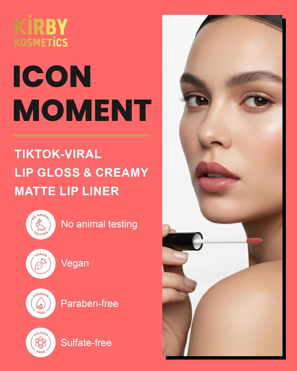Lip Kit Duo – Icon Moment- TikTok-Viral Precision Liner & Glossy Liquid Lipstick, Clean 2-Step Set with Hydrating Long-Wear Color – Bold Inclusive Beauty for Everyday Konfidence
