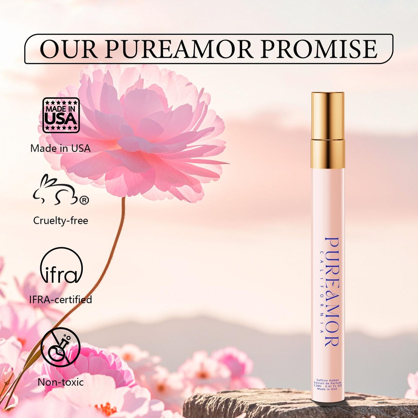 Pheromones Perfumes for Women, Saffron Amber Perfume, Long Lasting Eau De Parfum, Advanced Fragrance Perfume for Women, 0.41 fl. Travel Perfumes Spray