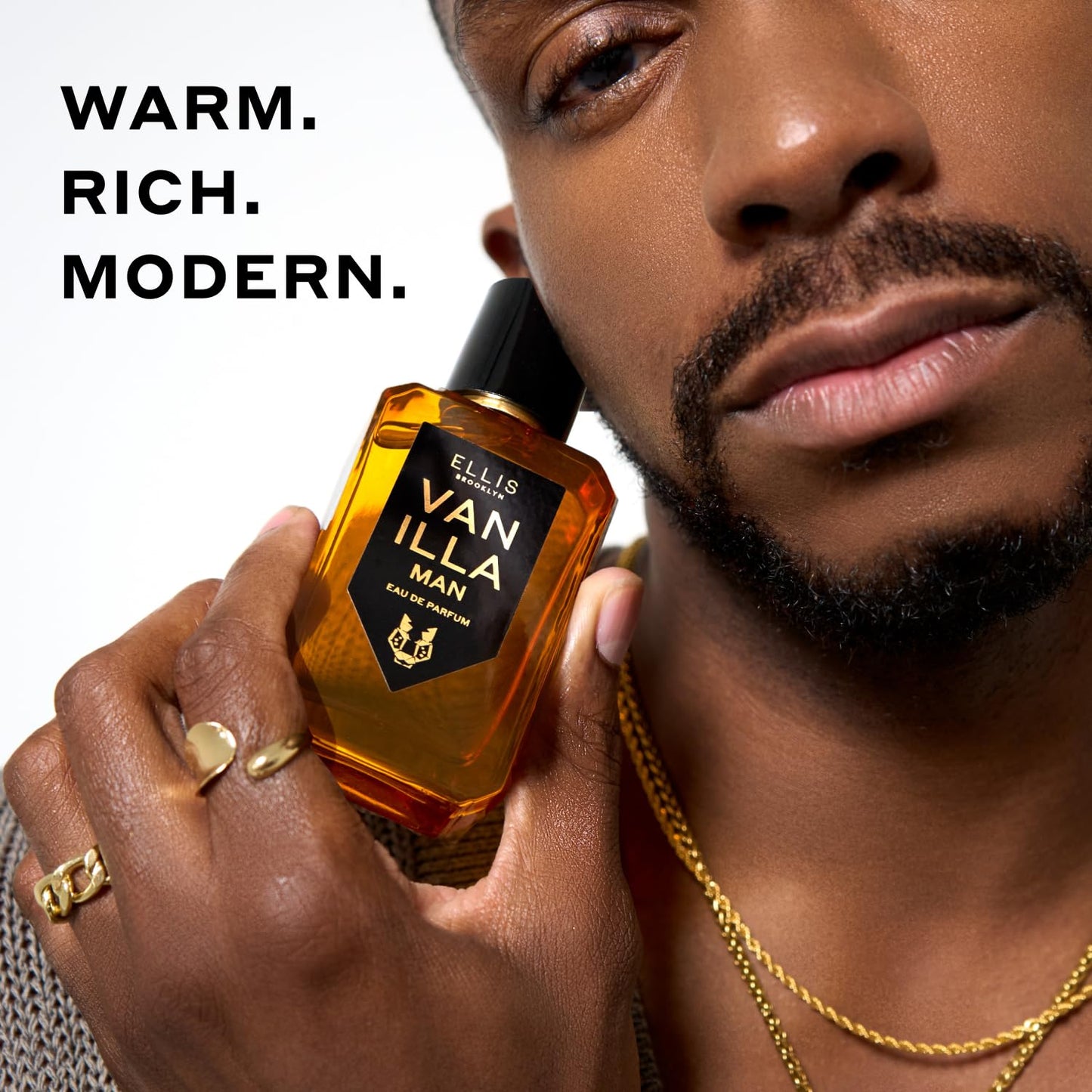 Ellis Brooklyn VANILLA MAN Eau de Parfum for Men 1.7oz / 50ml – Warm Spicy Fragrance with Vanilla Absolute, Bergamot, Clary Sage & Cedarwood – Warm, Rich, Modern Scent