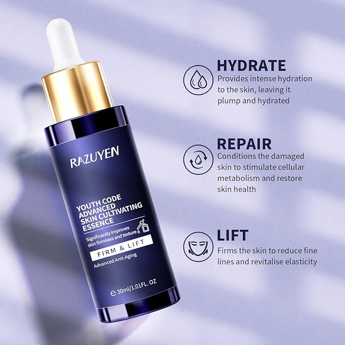 Barrier Repair Serum, Anti Aging Collagen Peptide Serum, Provide Fine Lines and Wrinkles Treatment, Hydrating Face Serum with Vitamin b5, 1.01 Fl Oz