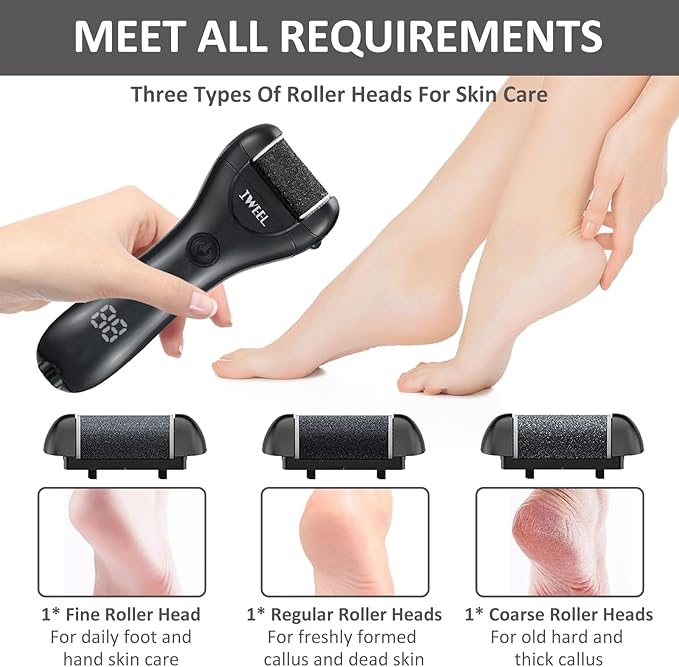 Electric Foot Callus Remover, Rechargeable Portable Electronic Foot File Pedicure Kit, Electric Callus Remover for Feet, Pedicure Tools, Foot Scrubber File, Professional Foot Care for Dead Skin