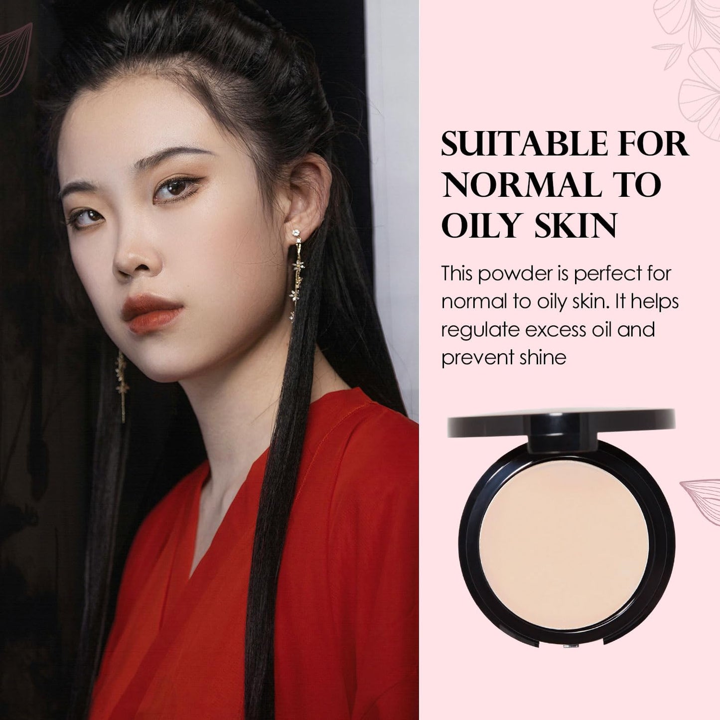 Vera Moore Matte Pressed Powder, Makeup Setting Compact Powder, Face Powder for Full Coverage with Flawless Finish, Shine, Matte Finish for All Skin Types (Linen, 12.5g)