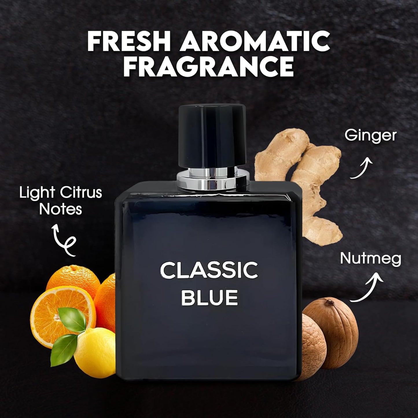 Men's Cologne Classic Blue- Eau De Toilette Spray Perfume Fresh Scent 3.4 Fl Oz Daily Used